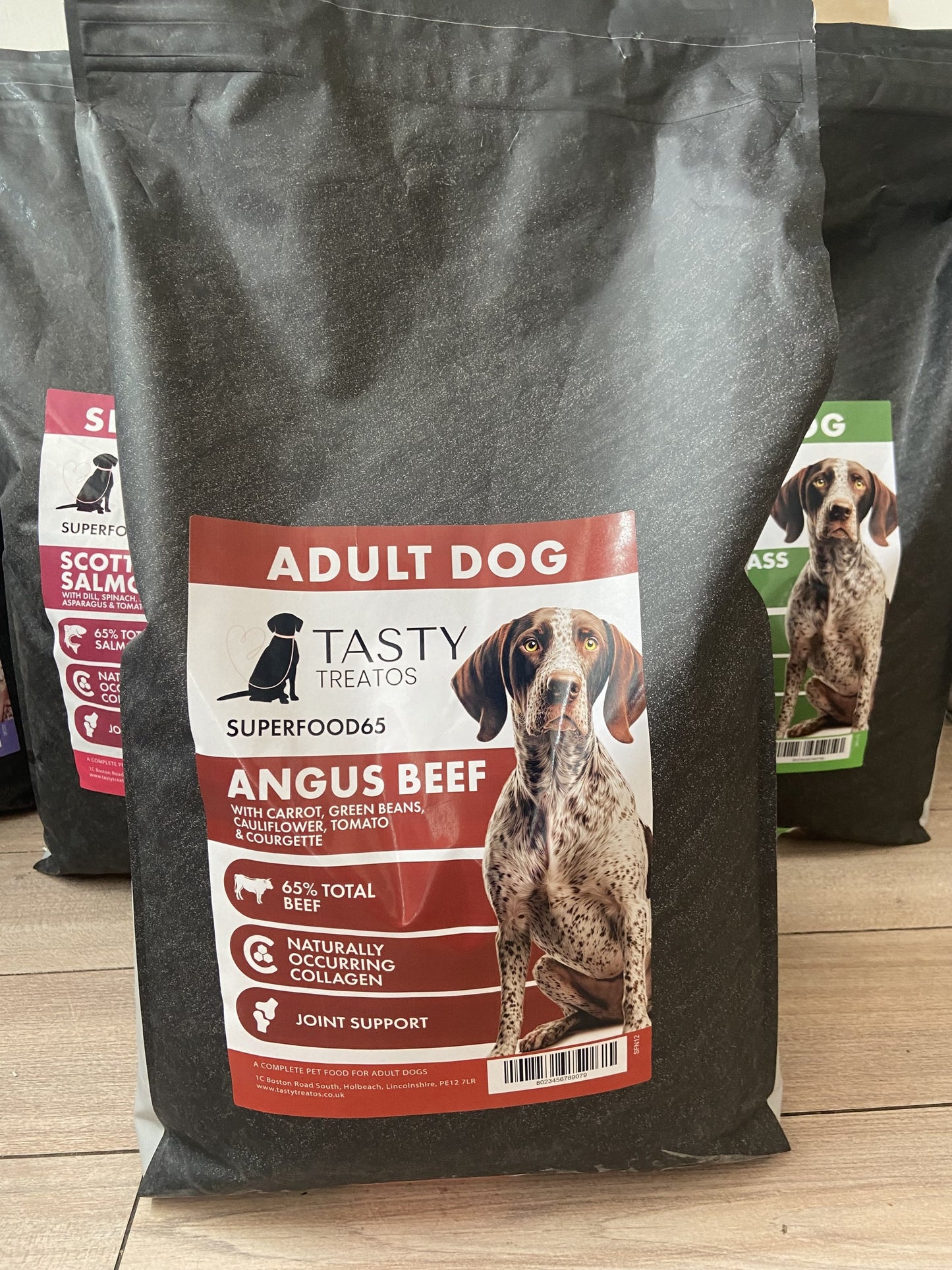 Tasty Treatos Superfood Puppy Angus Beef with Carrot, Green Beans, Cauliflower, Tomato & Courgette