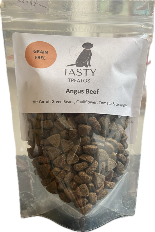Tasty Treatos Superfood Puppy Angus Beef with Carrot, Green Beans, Cauliflower, Tomato & Courgette