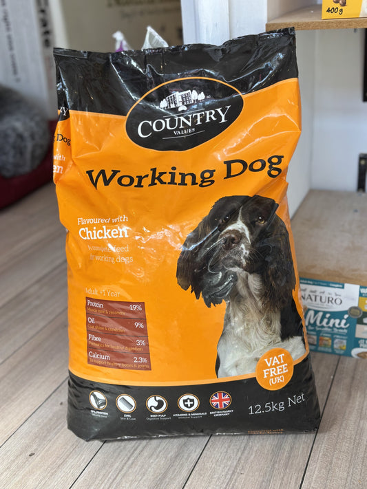 Country Values Working Dog Food Chicken 12.5kg